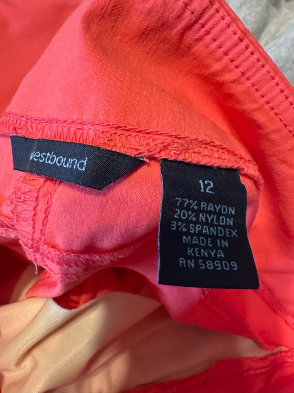 Westbound Coral Stretch Pull-On Pants with Zip Accent size 12 - Picture 7 of 7